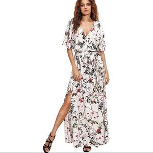 Milumia boho split tie waist maxi